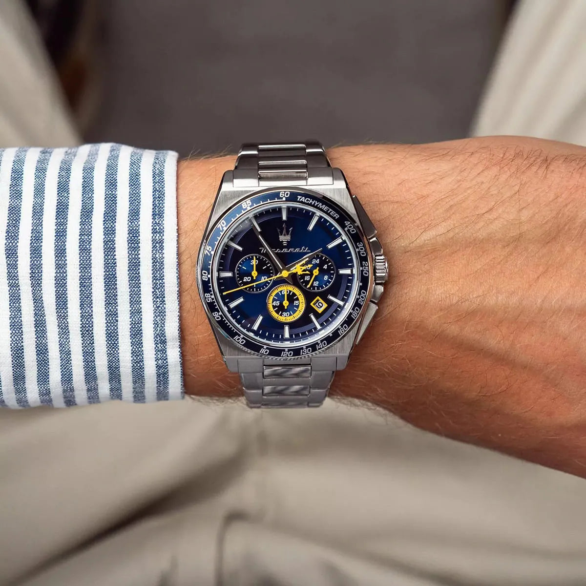 Maserati Velocitá Quartz Watch, Blue, 43 mm, R8873652001