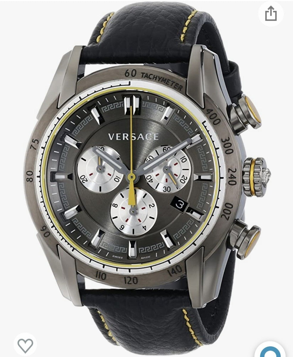 Versace V-Ray Chronograph Grey Dial Men's Watch VDB020014