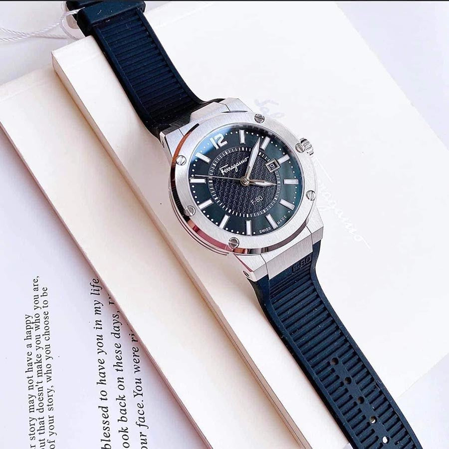 Ferragamo F-80 Quartz Black Dial Men's Watch SFHY01322