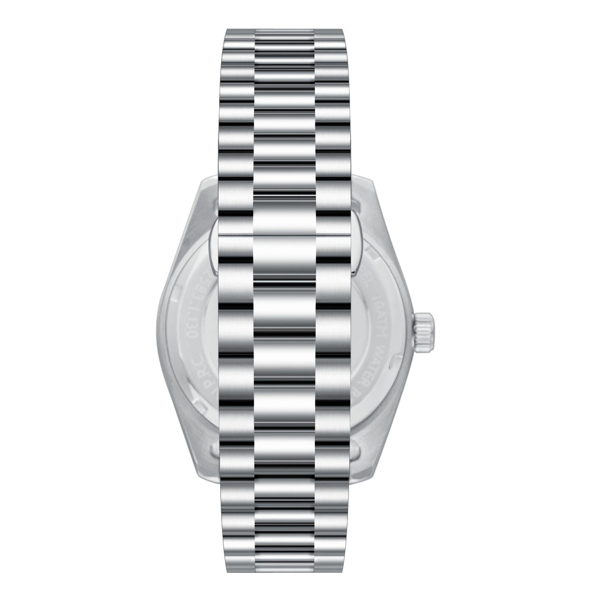 Silver-tone three-link bracelet strap of Slazenger Classic watch