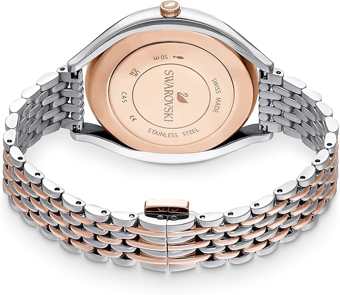 Swarovski Crystalline Aura Rose Gold Tone Metal Bracelet Women's Watch - 5644075