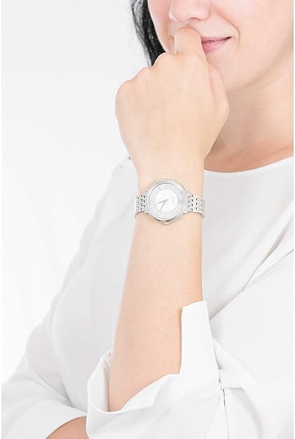 Swarovski Crystalline Chic watch worn on wrist demonstrating fit and elegant styling