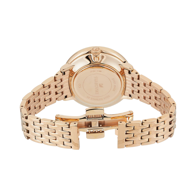 Swarovski Crystalline Chic Black Dial Gold Bracelet Women's Watch - 5544587