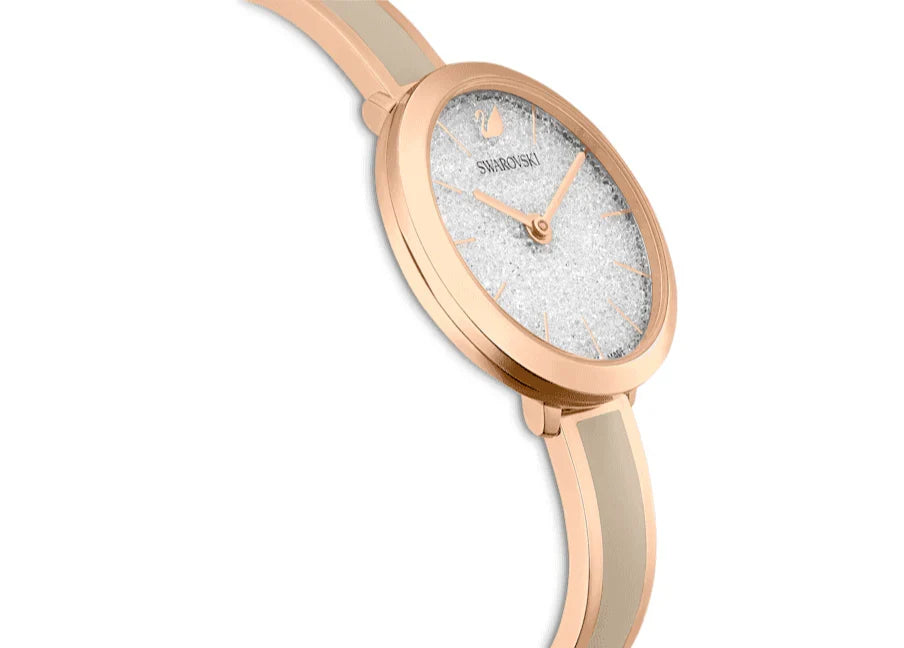 Swarovski Crystalline Delight women's watch worn on wrist, showing crystal dial and bracelet