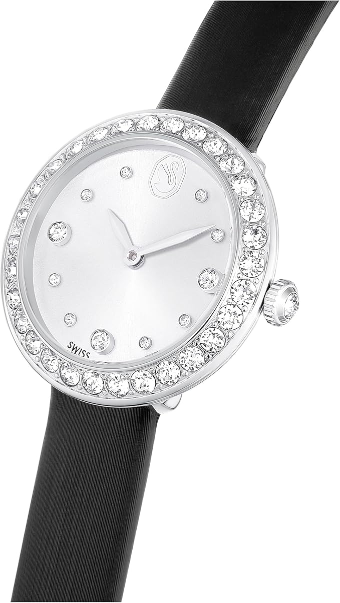Swarovski Matrix Tennis Leather Strap Swiss Made Women's Watch - 5706663