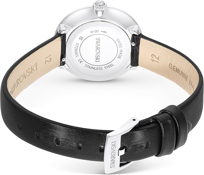 Swarovski Matrix Tennis Leather Strap Swiss Made Women's Watch - 5706663