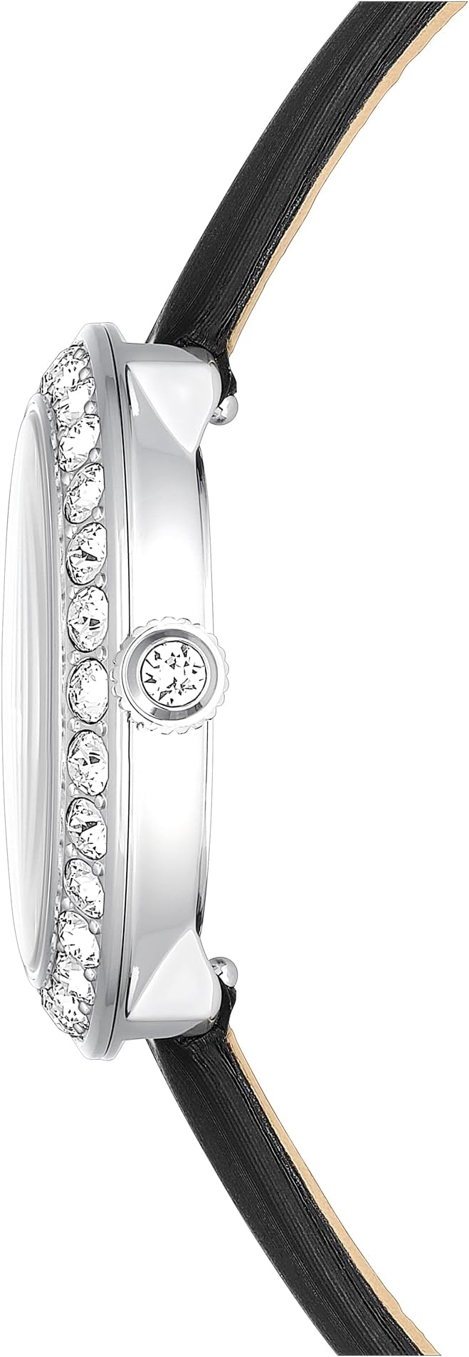 Swarovski Matrix Tennis Leather Strap Swiss Made Women's Watch - 5706663