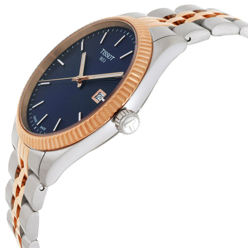 Ballade Quartz Blue Dial Two-Tone Steel Men's Watch - T156.410.22.041.00