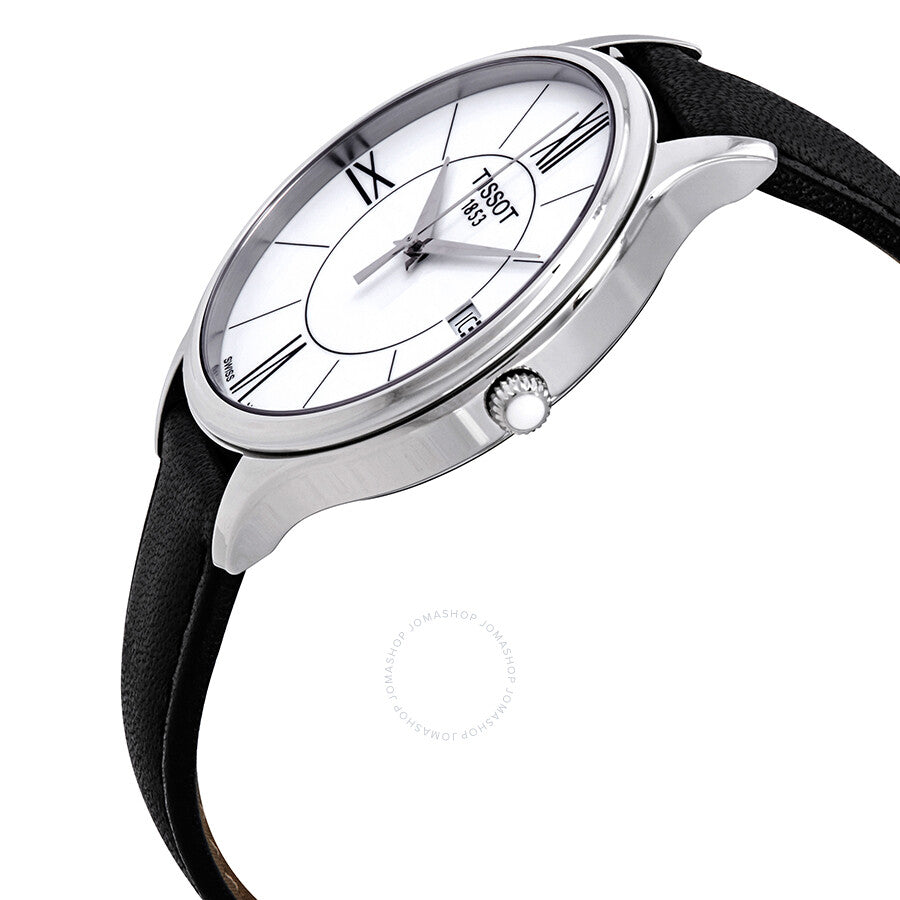 Tissot Bella Ora White Dial Black Leather Ladies Watch T1032101601800