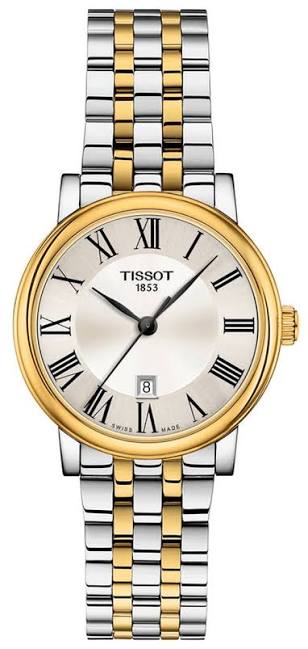 Tissot Carson Premium Lady Silver Dial Two-Tone Bracelet Women's Watch - T122.210.22.033.00