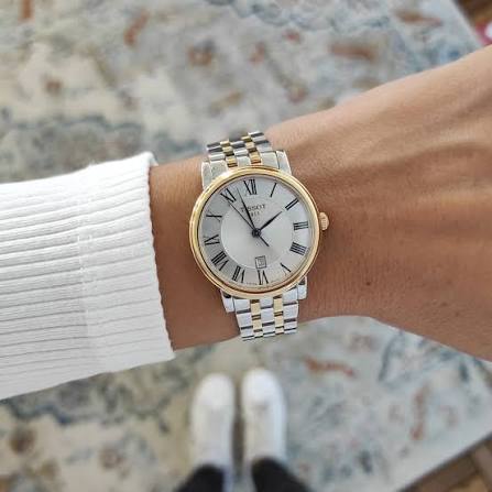 Tissot Carson Premium Lady Silver Dial Two-Tone Bracelet Women's Watch - T122.210.22.033.00