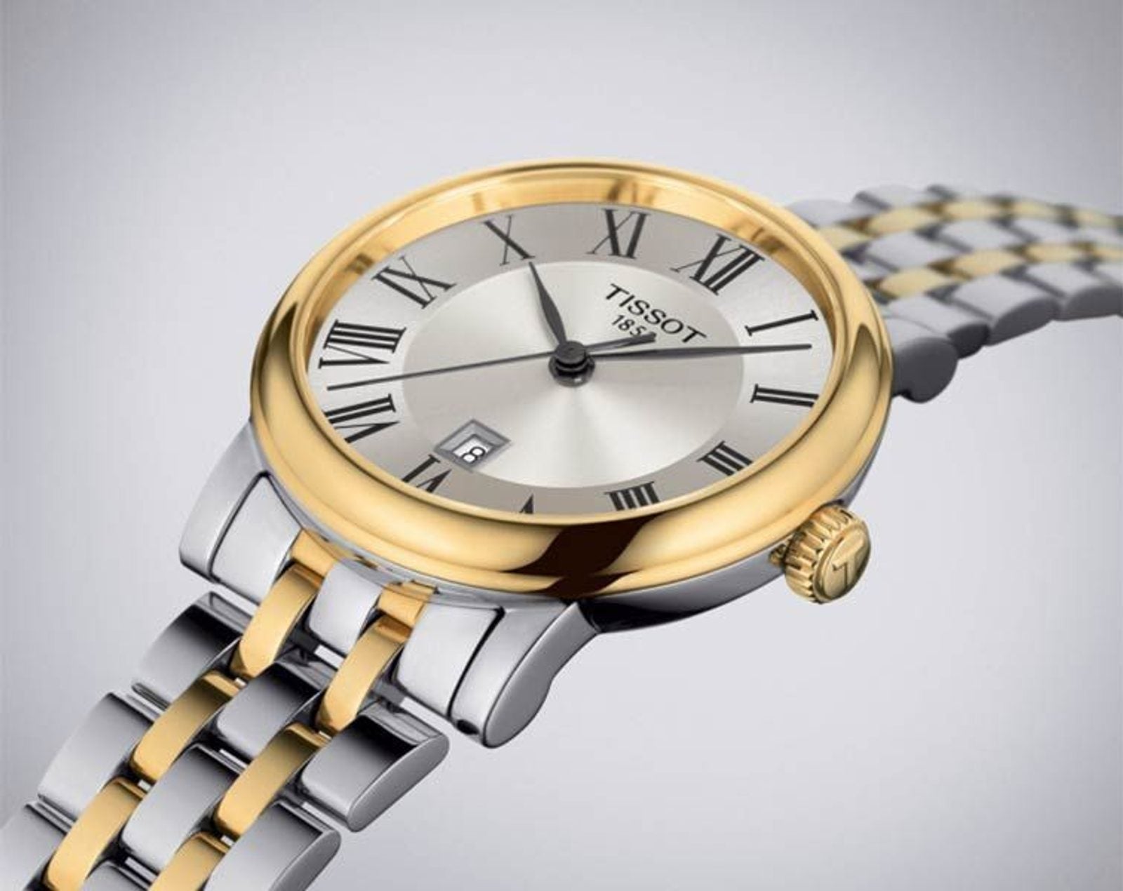 Tissot Carson Premium Lady Silver Dial Two-Tone Bracelet Women's Watch - T122.210.22.033.00