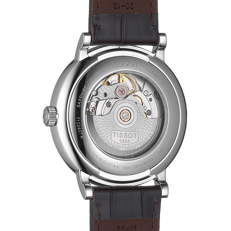 Tissot Carson Premium Silver Dial Leather Strap Men's Watch - T122.407.16.031.00