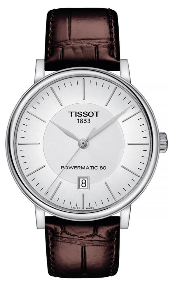 Tissot Carson Premium Silver Dial Leather Strap Men's Watch - T122.407.16.031.00