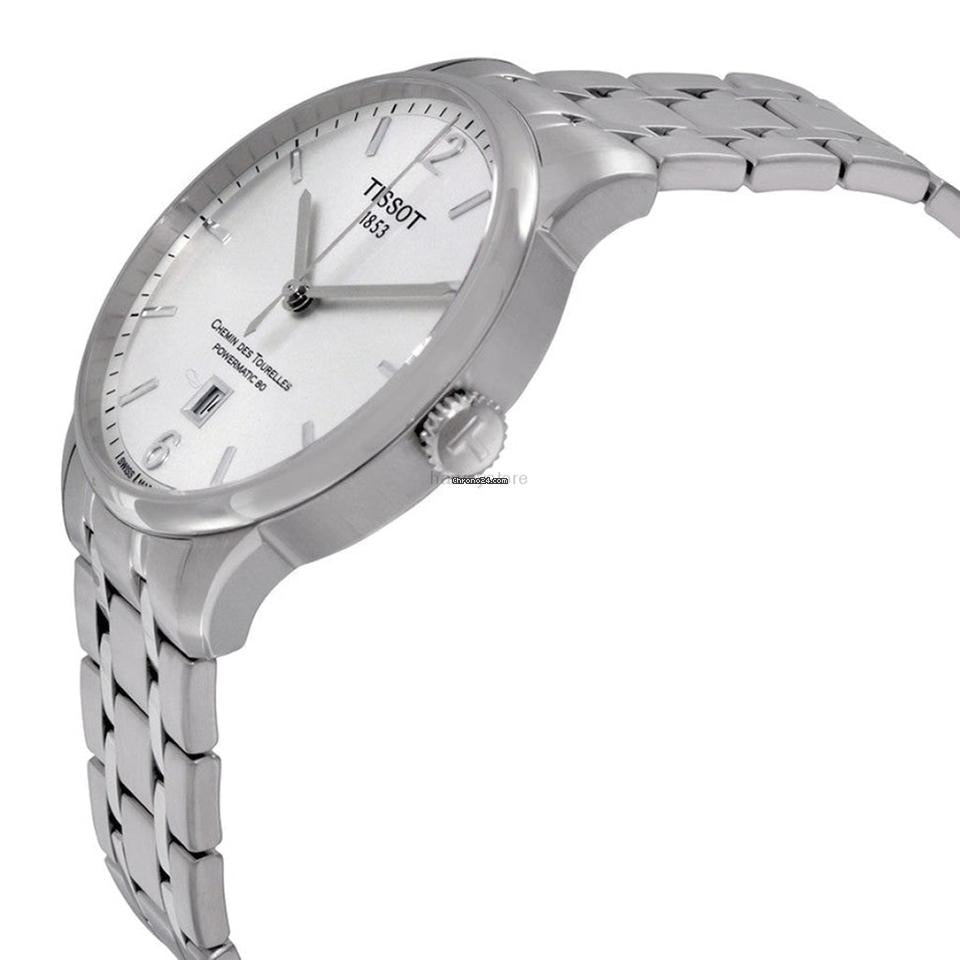 Tissot Chemin Des Tourelles Powermatic 80 Silver Dial Stainless Steel Men's Watch - T099.407.11.037.00
