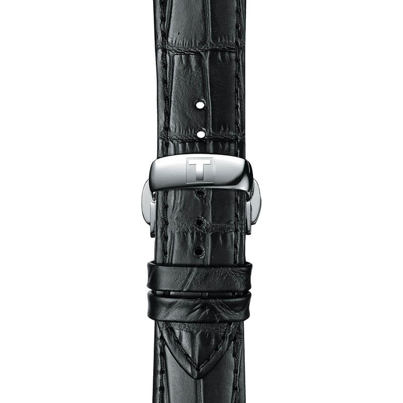 Tissot Chemin Des Tourelles Powermatic 80 Silver Dial Leather Strap Men's Watch - T099.407.16.037.00
