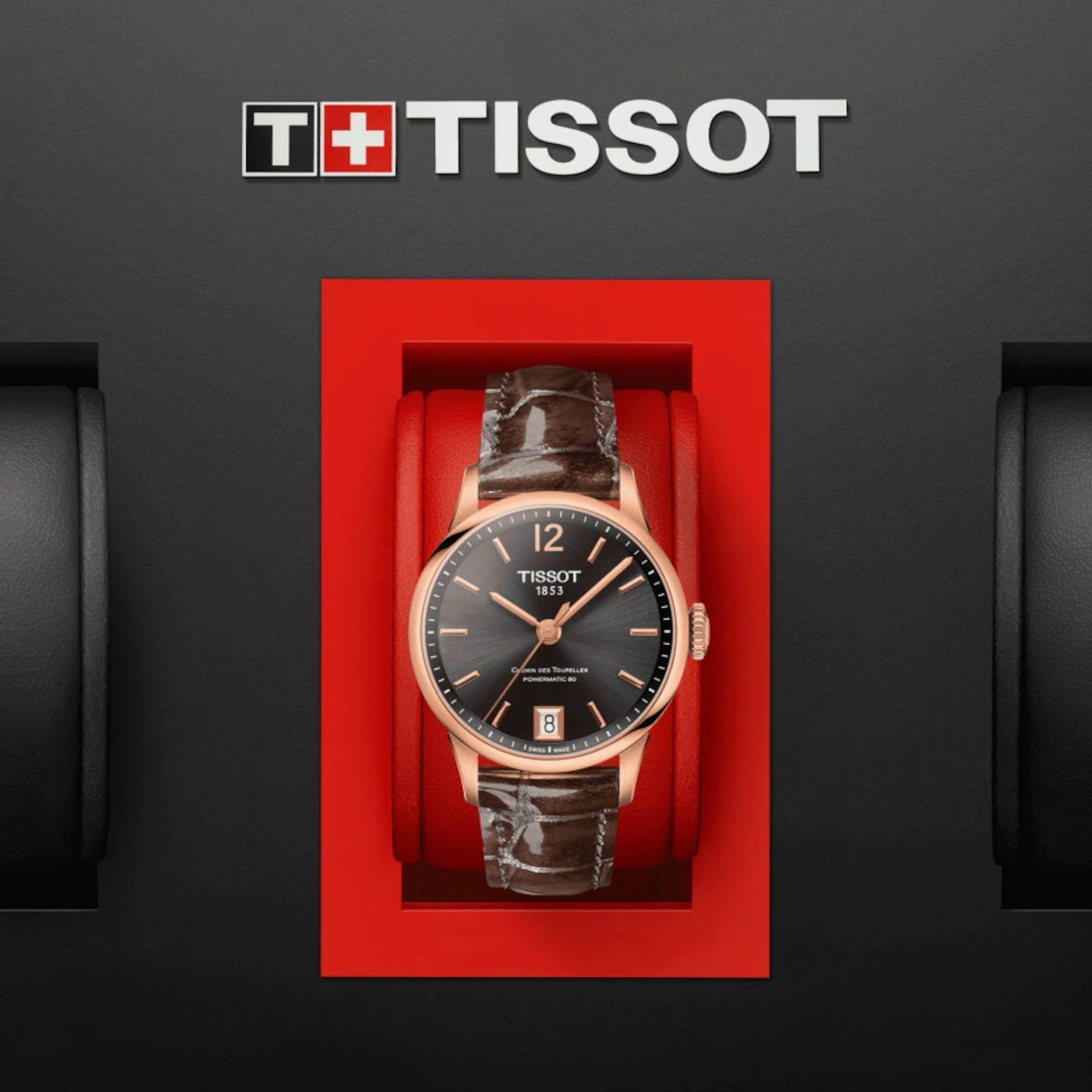 Tissot Chemin Des Tourelles watch in official Tissot red presentation box