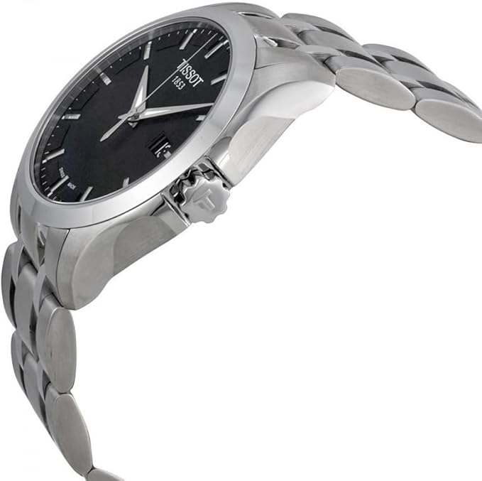 Tissot Couturier Quartz Black Dial Stainless Steel Men's Watch - T035.410.11.051.00