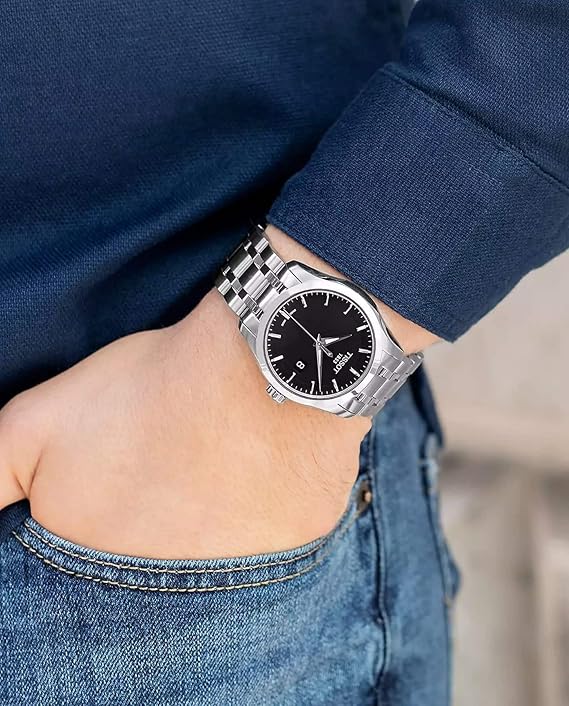 Tissot Couturier Quartz Black Dial Stainless Steel Men's Watch - T035.410.11.051.00