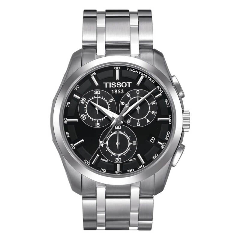 Tissot Couturier Chronograph Black Dial Men's Watch - T035.617.11.051.00
