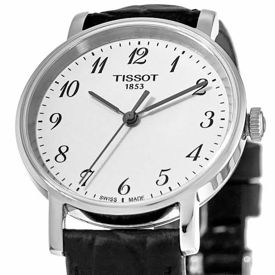 Tissot Everytime Small White Dial Black Leather Strap Women's Watch - T109.210.16.032.00