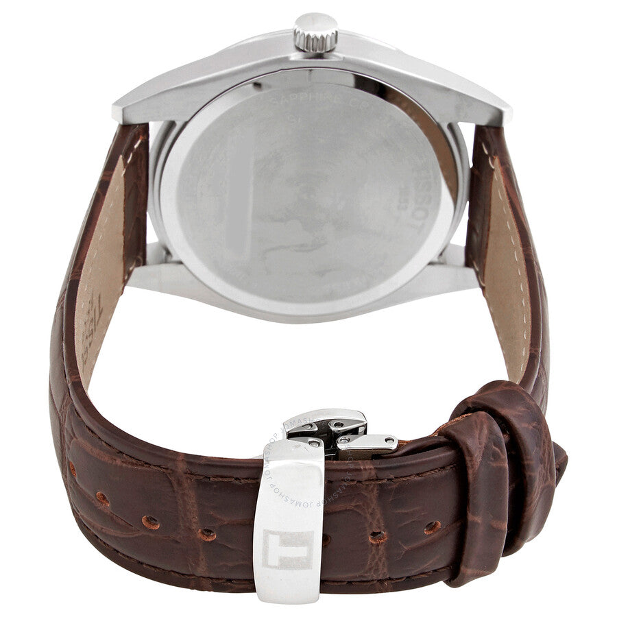 Tissot Gentleman watch caseback and strap with buckle closure visible