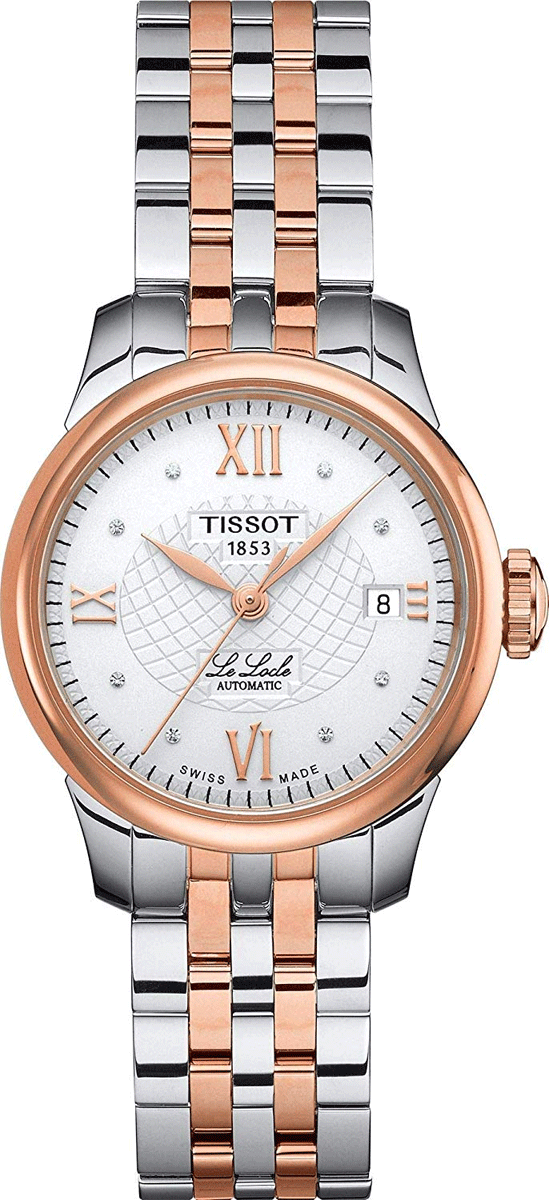 Tissot Le Locle Automatic Lady Silver Dial Two Tone Steel Strap Women's Watch - T41.2.183.16