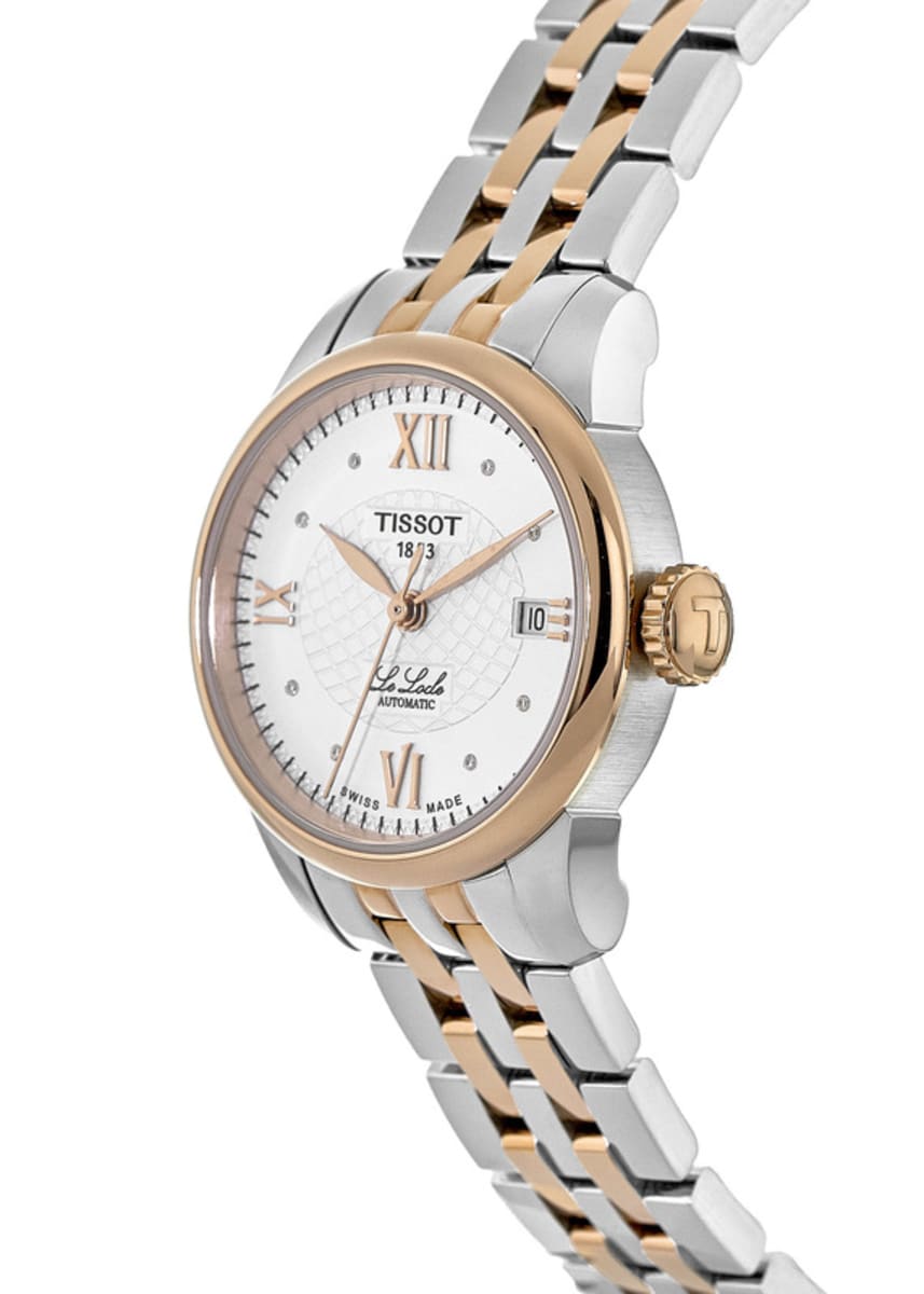 Tissot Le Locle Automatic Lady Silver Dial Two Tone Steel Strap Women's Watch - T41.2.183.16