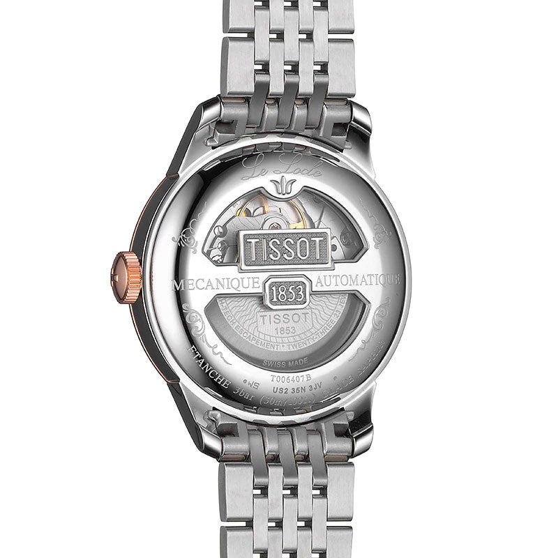 Tissot Le Locle Powermatic 80 Silver Diamond Dial Two-Tone Steel Dress Men's Watch - T006.407.22.036.01