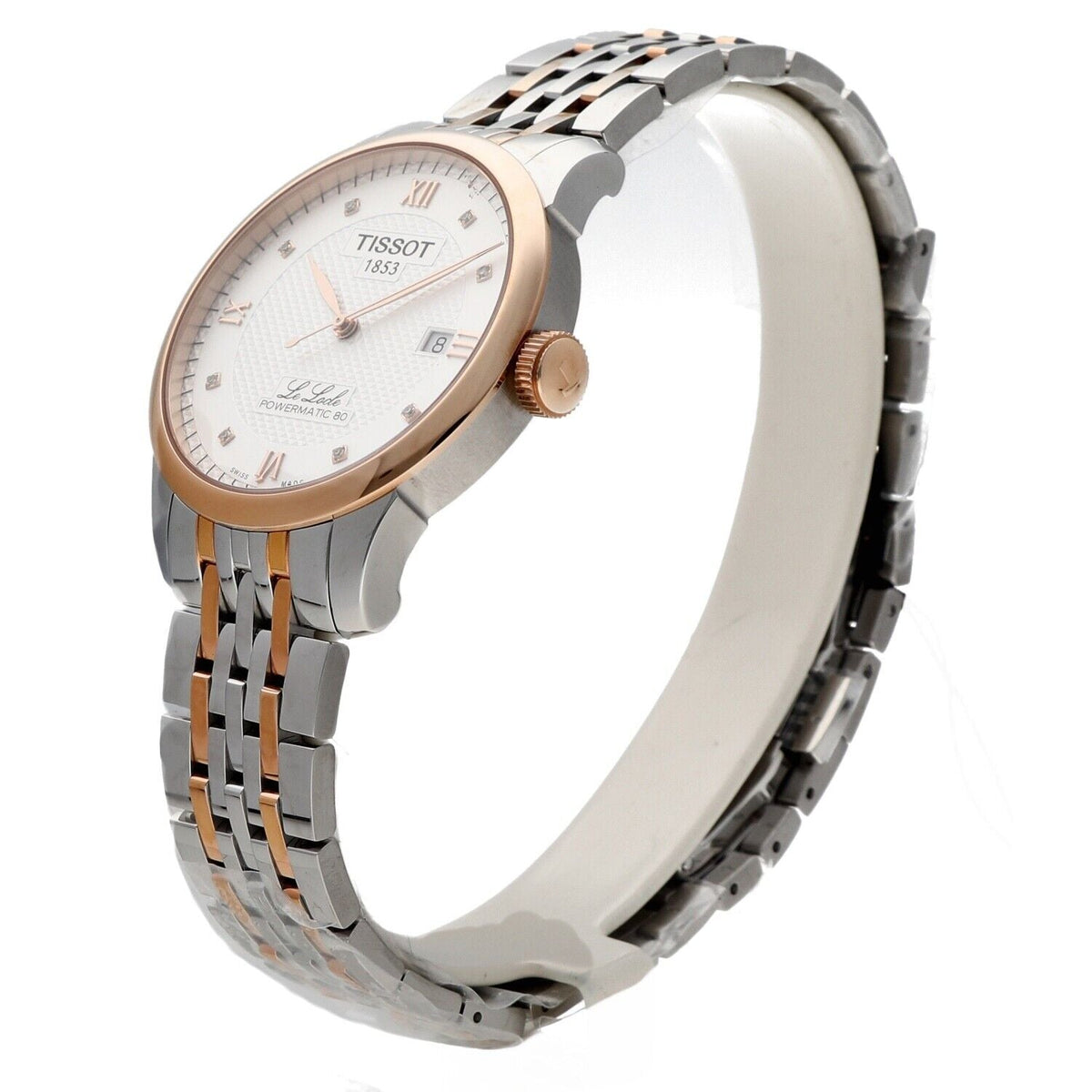 Tissot Le Locle Powermatic 80 Silver Diamond Dial Two-Tone Steel Dress Men's Watch - T006.407.22.036.01
