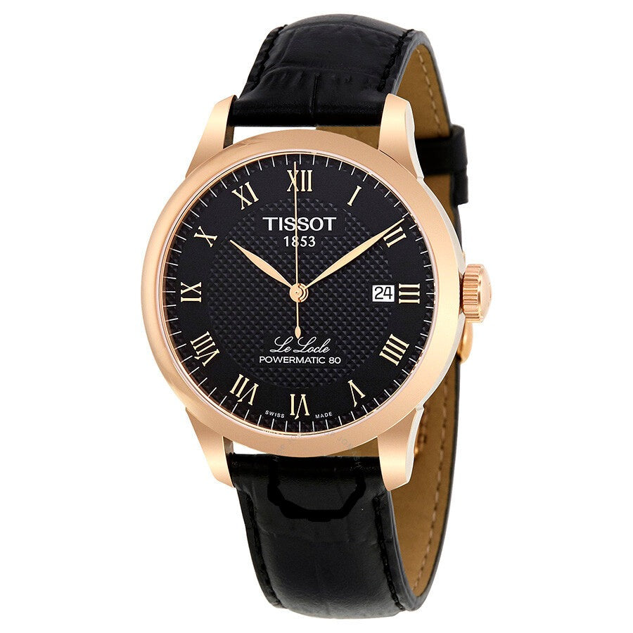 Tissot Le Locle Powermatic 80 Automatic Black Dial Men's Watch - T0064073605300