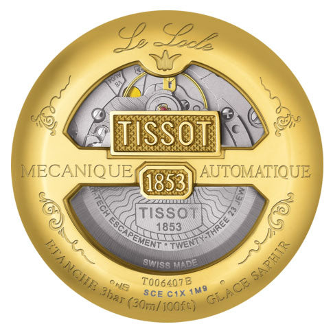 Tissot Le Locle Powermatic 80 Gold Dial Brown Leather Strap Men's Watch - T006.407.36.263.00