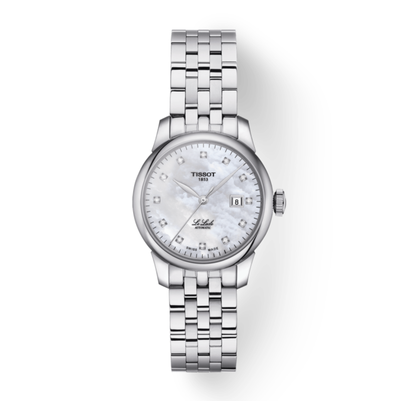 Tissot Le Locle Mother of Pearl Diamond Dial Automatic Ladies Watch - T006.207.11.116.00