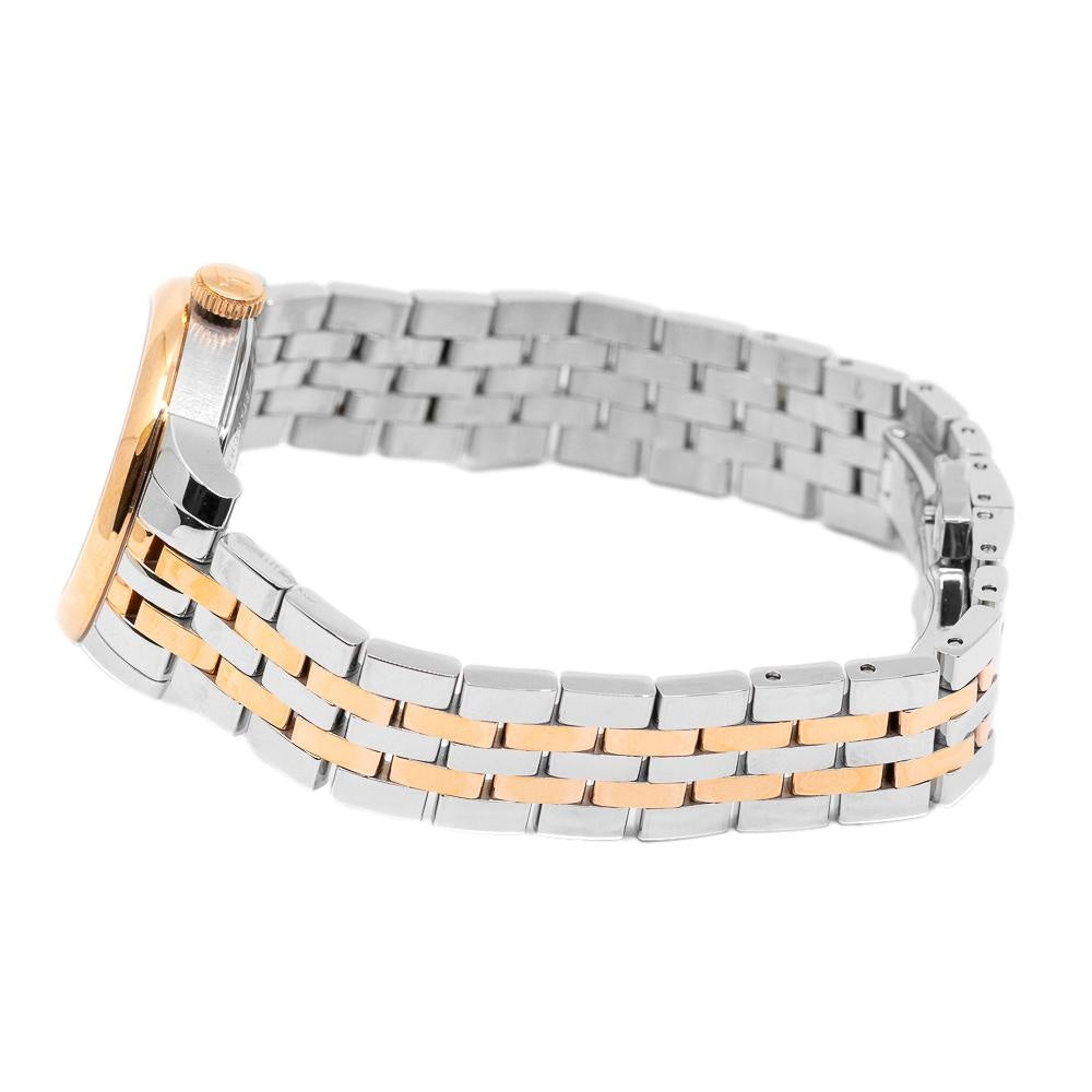 Tissot Le Locle women's watch two-toned steel and rose gold bracelet detail