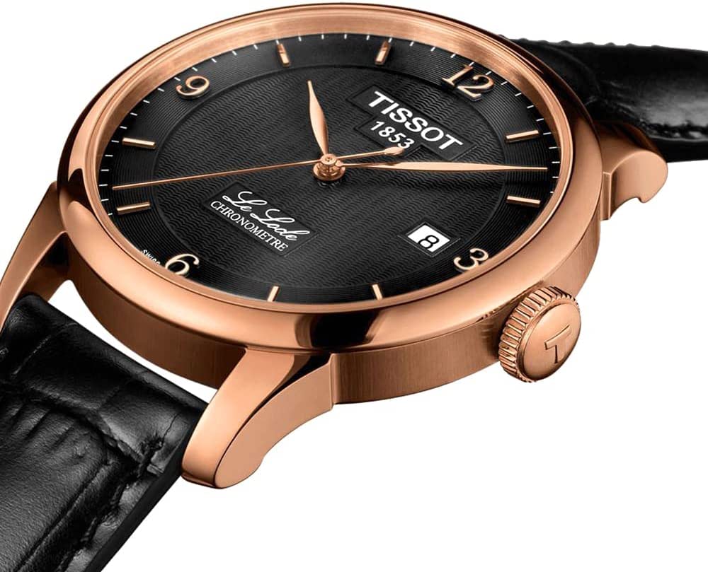 Tissot Le Locle Chronometer Black Dial Black Leather Strap Men's Watch - T006.408.36.057.00