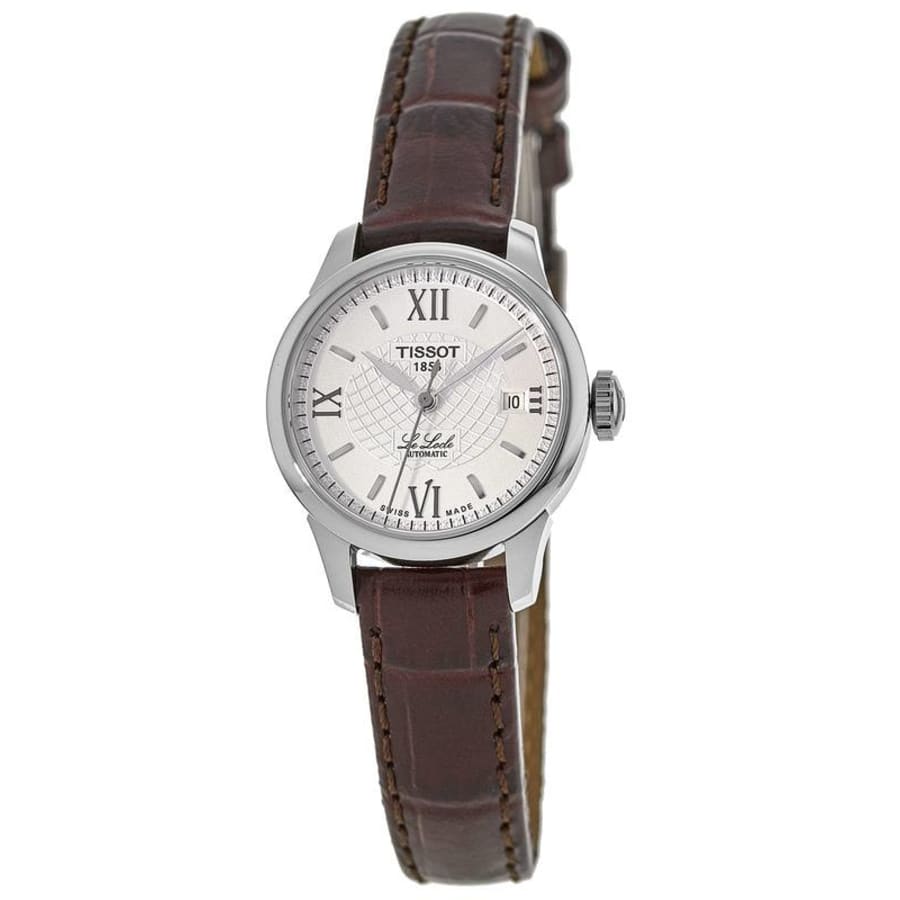 Tissot Le Locle Automatic Lady Silver Dial Brown Leather Ladies Watch - T41.1.113.77