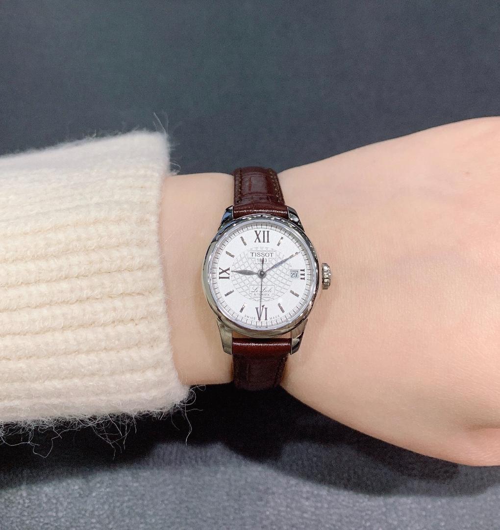 Tissot Le Locle Automatic Lady Silver Dial Brown Leather Ladies Watch - T41.1.113.77