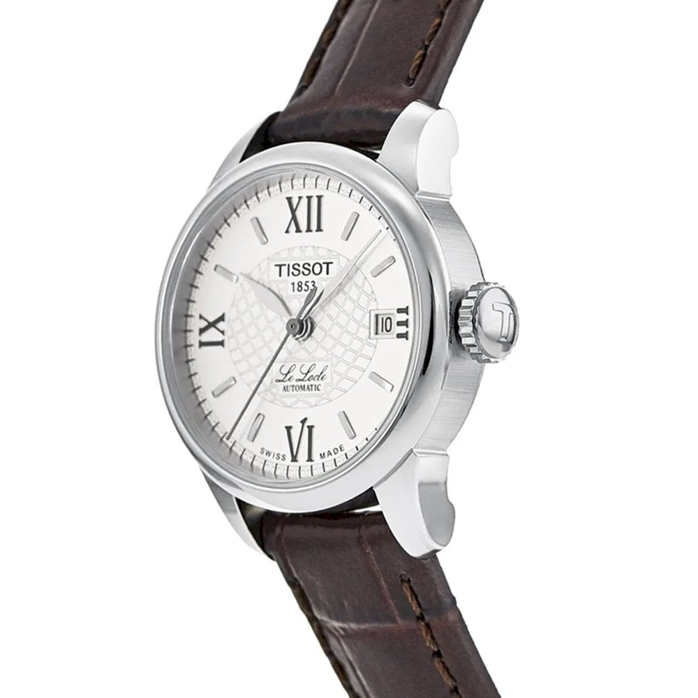 Tissot Le Locle Automatic Lady Silver Dial Brown Leather Ladies Watch - T41.1.113.77