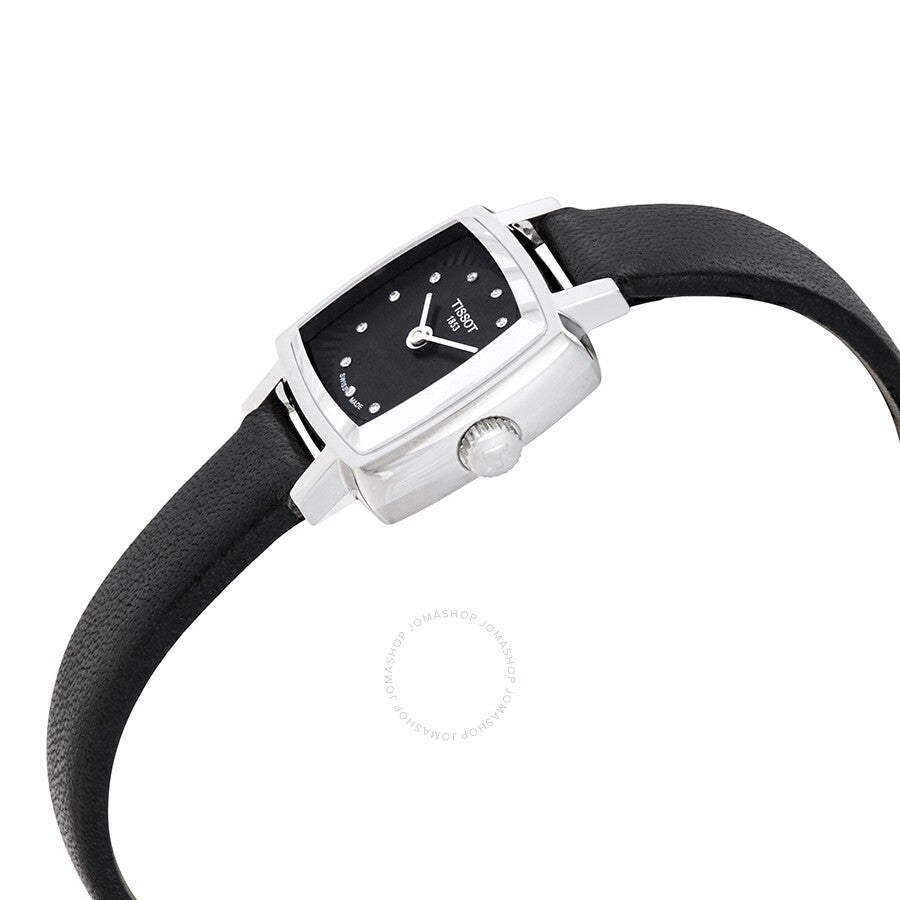 Tissot Lovely Square Quartz Diamond Black Dial Ladies Watch T058.109.16.056.00