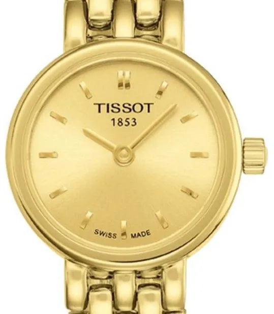 Tissot Lovely Quartz Golden Dial with Yellow gold PVD Steel Bracelet Women's Watch - T058.009.33.021.00