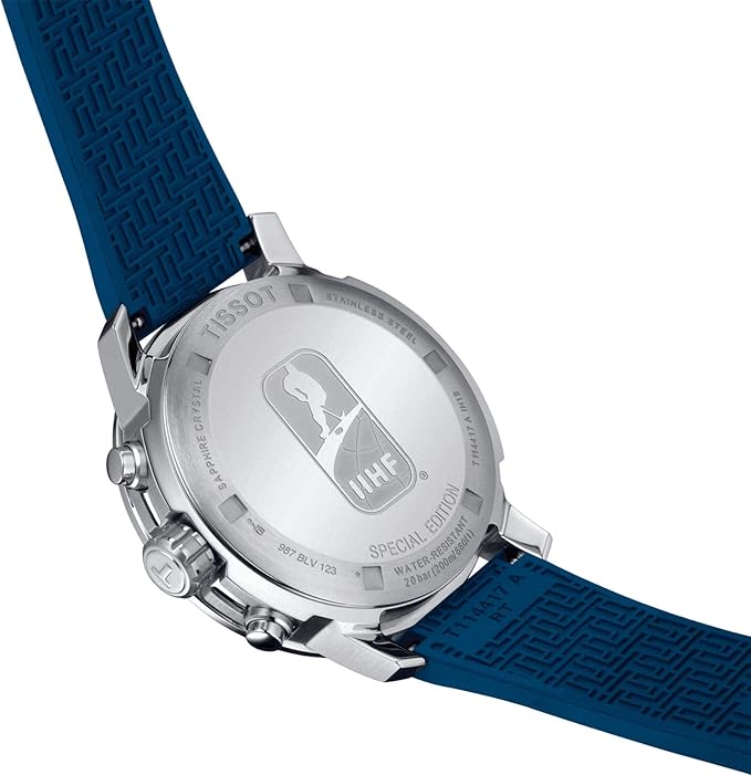 Tissot PRC 200 IIHF special edition IIHF logo on sapphire crystal caseback