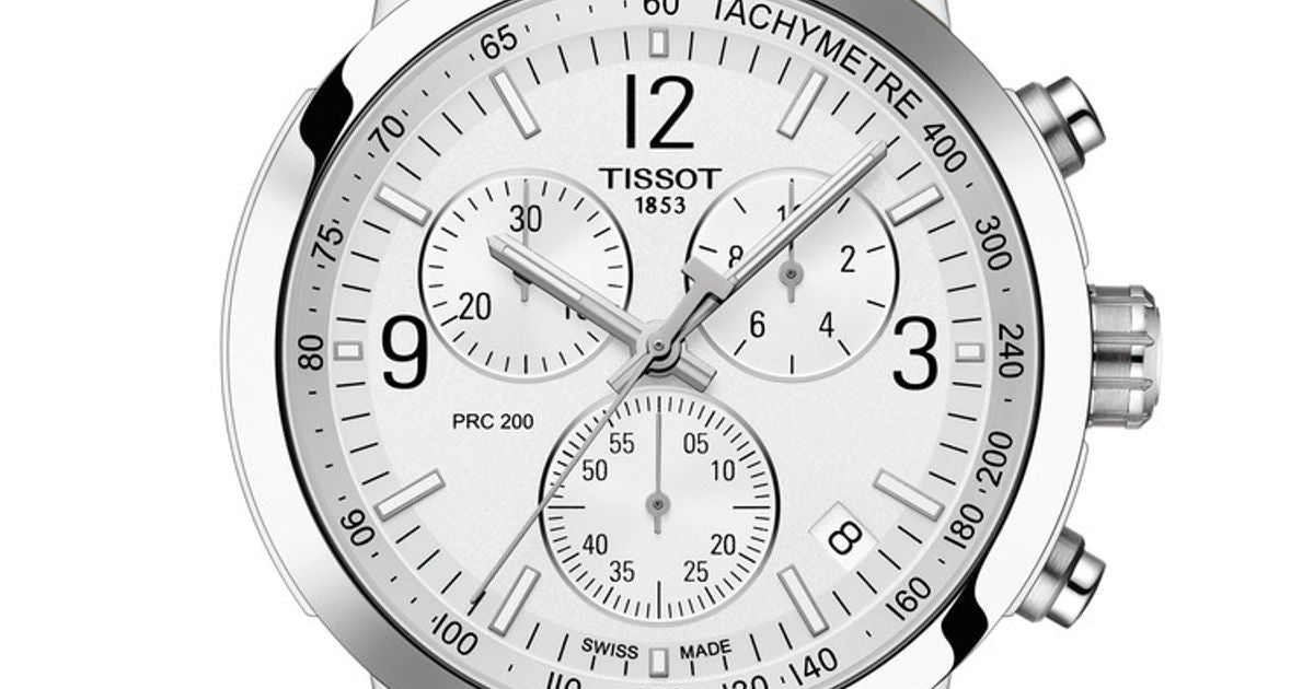 Tissot PRC 200 Chronograph Quartz Silver Dial Men's Watch - T114.417.11.037.00