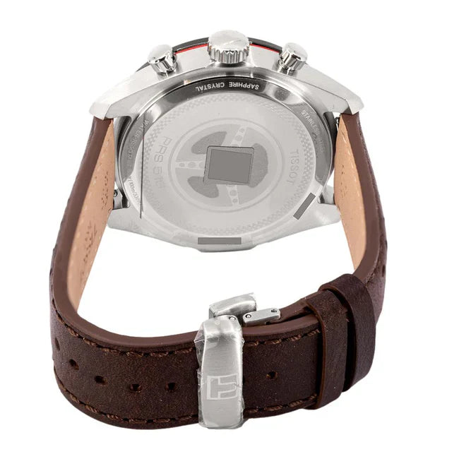 Tissot PRS 516 Chronograph Silver Dial Leather Strap Men's Watch - T131.617.16.032.00