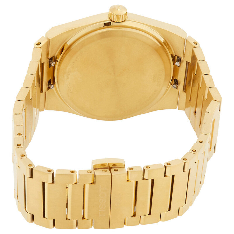 Tissot PRX Quartz 35mm Champagne Dial Yellow Gold PVD Steel Unisex Watch - T137.210.33.021.00