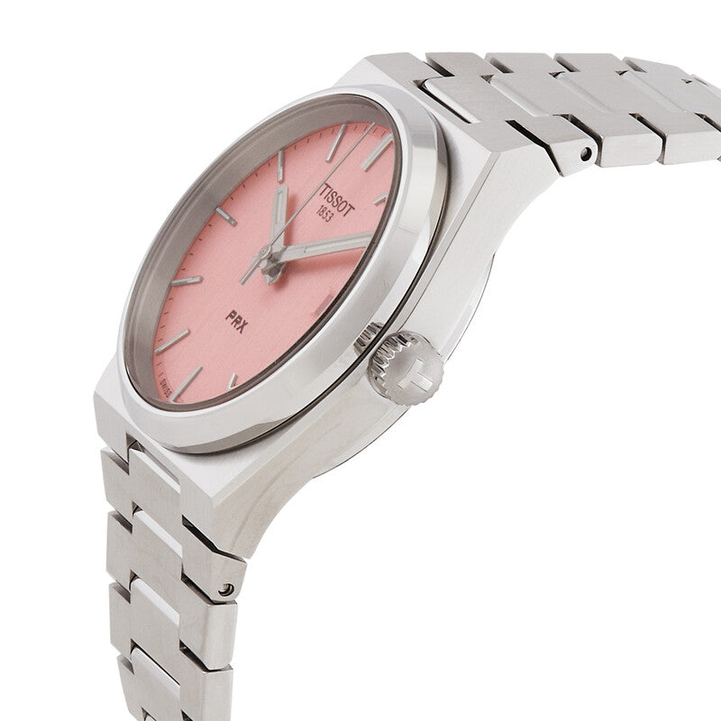 Tissot PRX 35mm Pink Dial Stainless Steel Unisex Watch - T137.210.11.331.00