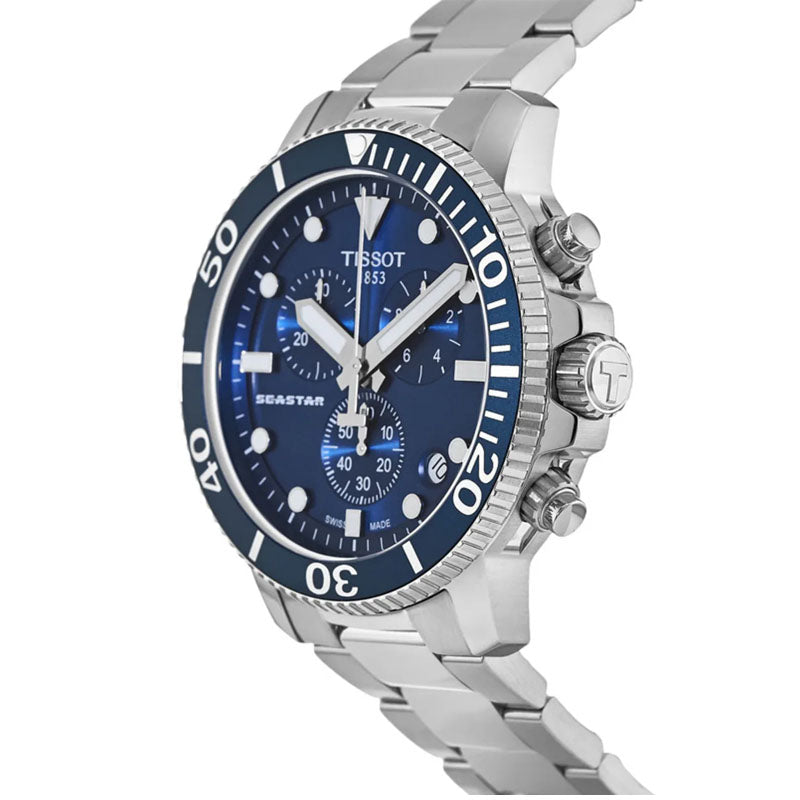 Tissot Seastar 1000 Chronograph Blue Dial Silver Steel Strap Men's Watch - T120.417.11.041.00