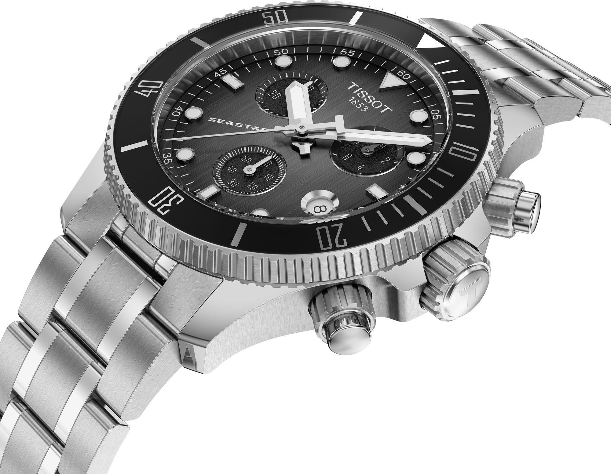 Tissot Seastar 1000 Quartz Chronograph 38mm Black Dial Watch - T120.217.11.061.00