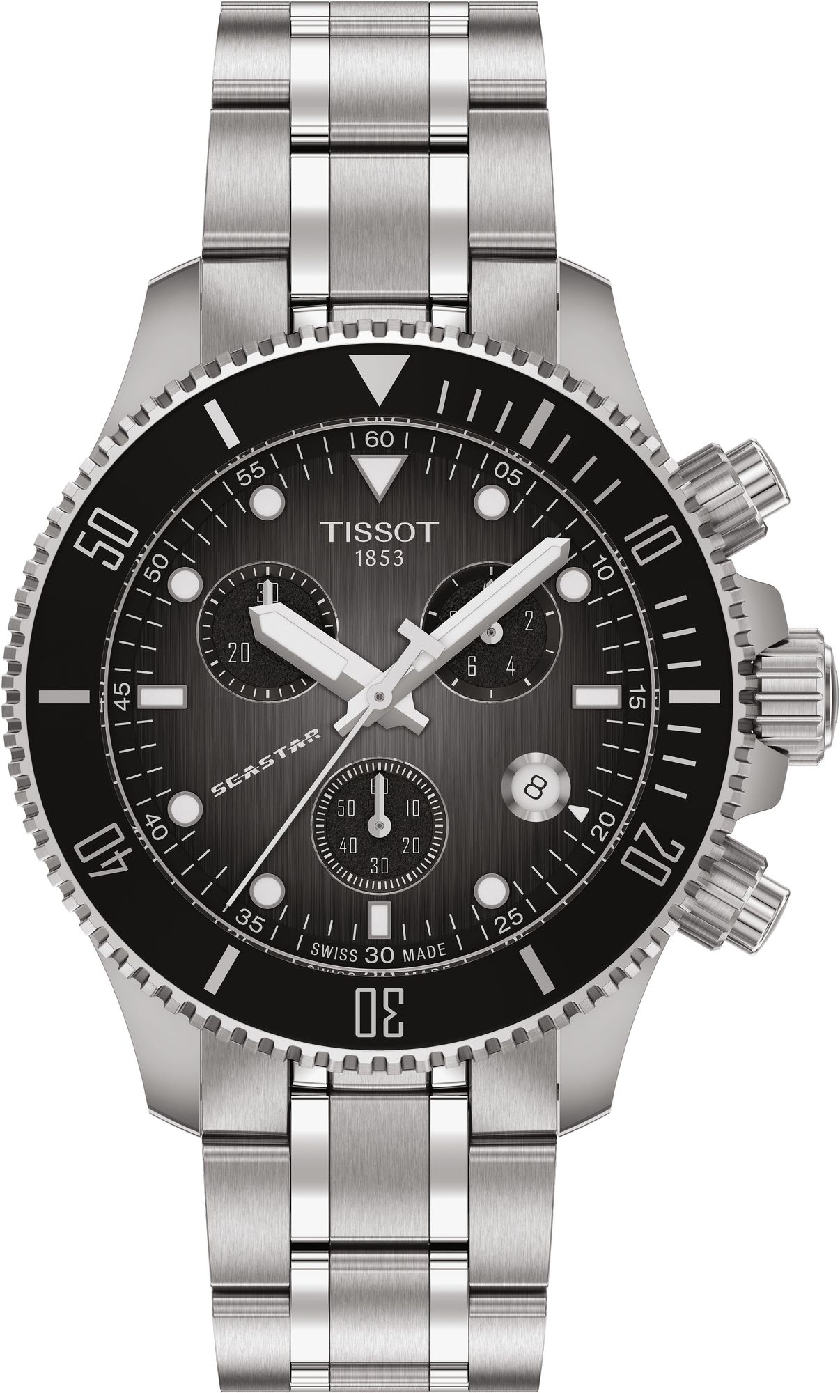 Tissot Seastar 1000 Quartz Chronograph 38mm Black Dial Watch - T120.217.11.061.00