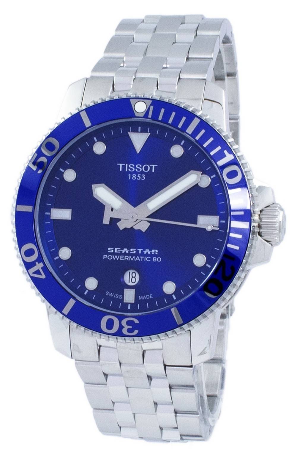 Tissot Seastar 1000 Powermatic 80 Blue Dial Diver Men's Watch - T120.407.11.041.00