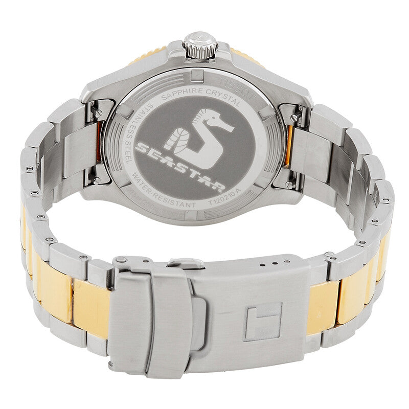 Tissot Seastar 1000 Quartz Black Dial Two-Tone Steel Women's Watch - T120.210.22.051.00